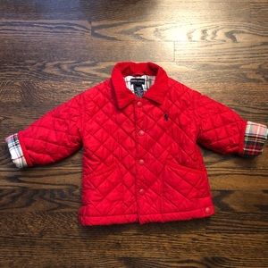 Ralph Lauren Red Coat plaid lining